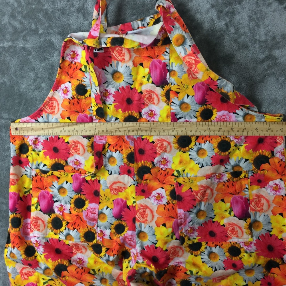 Lucy and Yak Overalls Womens 16 Dungarees Multicolor Flower Power Outdoors - Picture 7 of 16